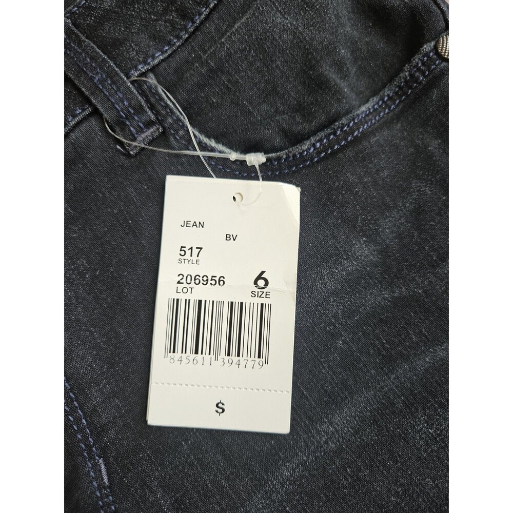 CAbi #517 Black Dark Wash Jeans STRETCH Cropped NWT Women's Size 6 - Picture 5 of 15